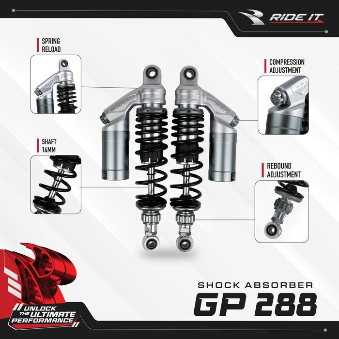 [RIDE IT] SHOCK ABSORBER GP 288 SERIES/SHOCKBREAKER RIDE IT GP 288 DOUBLE CLICK