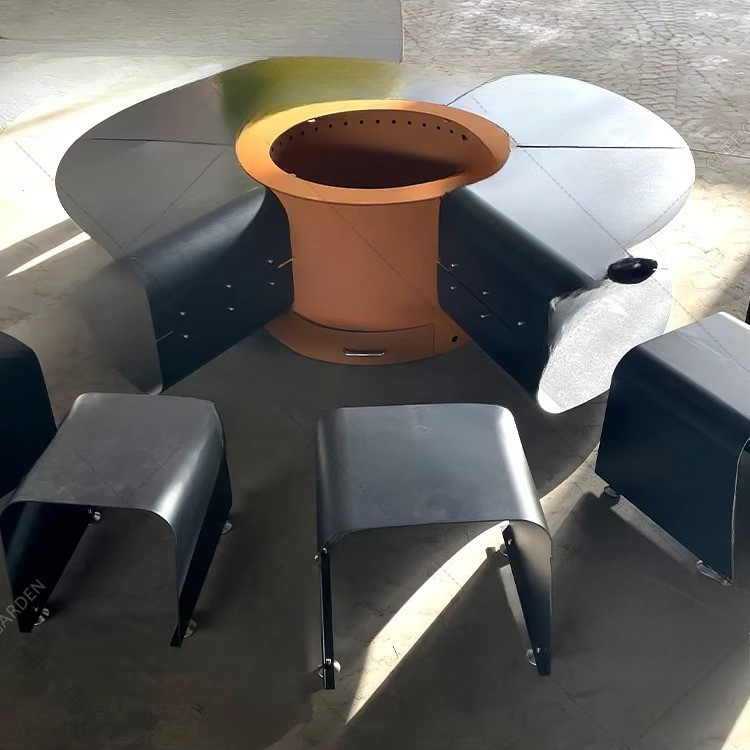 Wood Stove Indoor Heating Modern Stove Corten Steel Wood Burning Fireplace Stove