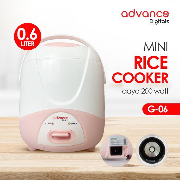 Advance Digitals - Mini Rice Coocker G06 - Rice coocker kecil untuk anak Kosan - Berdaya kecil/Low