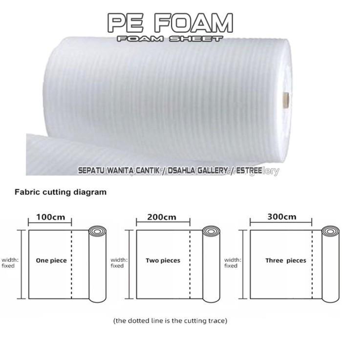 Busa Foam Tipis Lembaran Putih Pe Foam Sheet 3 mm Warpping 10 meter