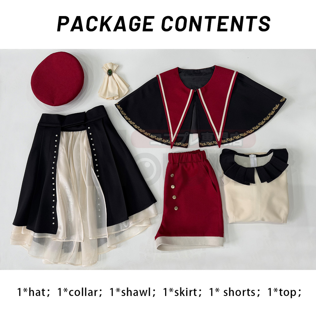 Holoun Bang Dream Ave Mujica Anime Wakaba Mutsumi Mortis Cosplay Costume Shawl Shirt Skirt Shorts