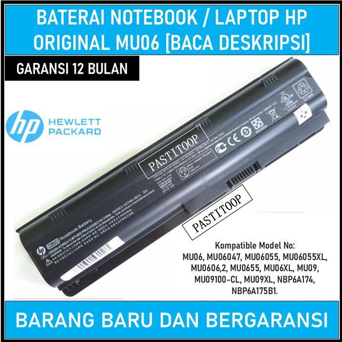 Baterai Original Laptop HP 1000 Baterai HP MU06 MU06XL Series Baru