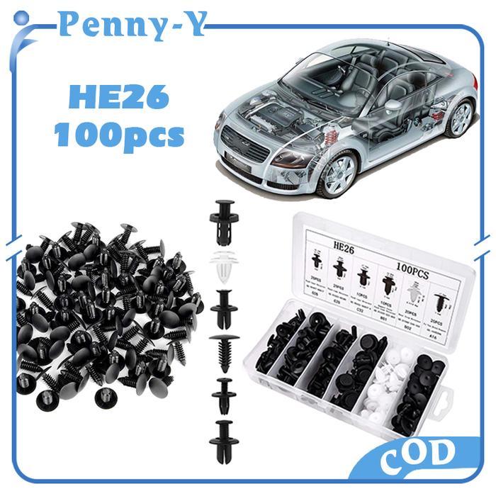 100PCS Baut Rivet Mobil Universal/Car Push Pin Rivet Bumper