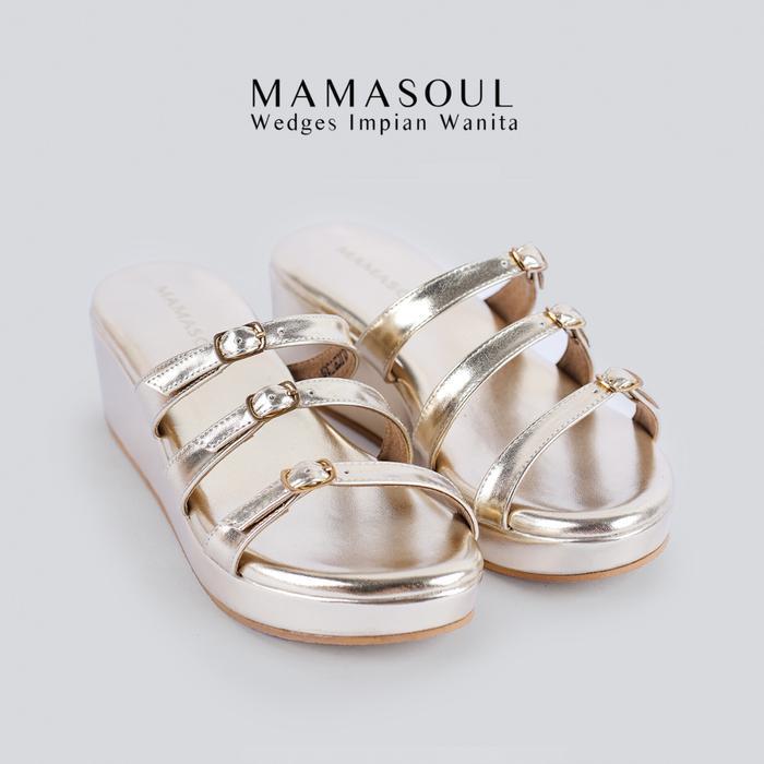 Mamasoul Wedges Alice - Sandal Wedges Selop Wanita 5 Cm