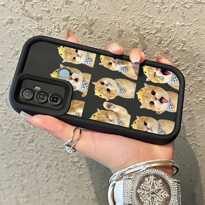 Casing Hp Untuk OPPO A53 2020 A33 2020 A53s A32 A11s Case Casing HP Foto kucing sapi yang lucu Pola 