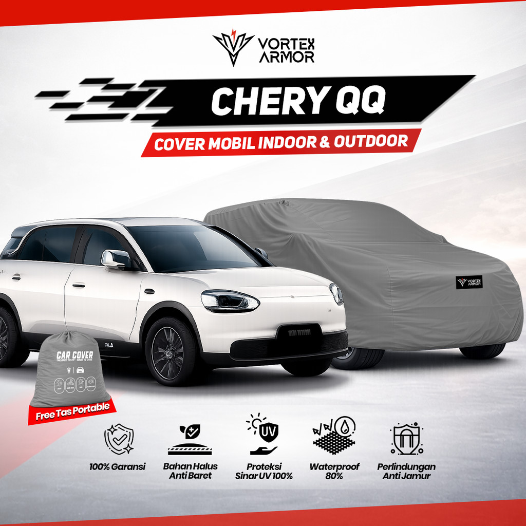 Cover Mobil Chery QQ | Sarung Mobil Chery QQ3 EV 2026 Waterproof Anti Panas Debu Indoor Outdoor