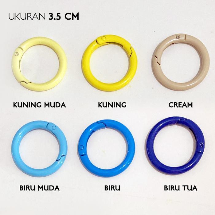 Carabiner Bulat Full Warna 4 CM