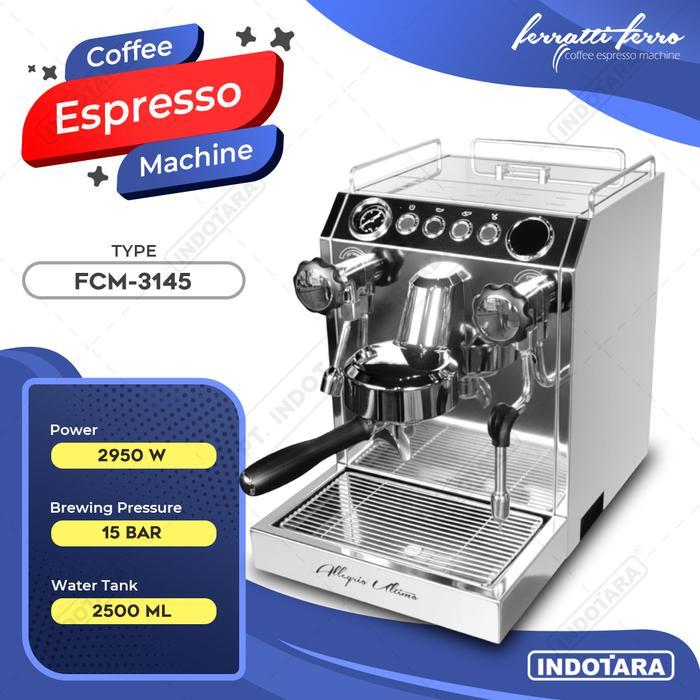 Mesin Kopi Espresso Ferratti Ferro FCM-3145 Allegrio Ultimo - Mirror Chrome