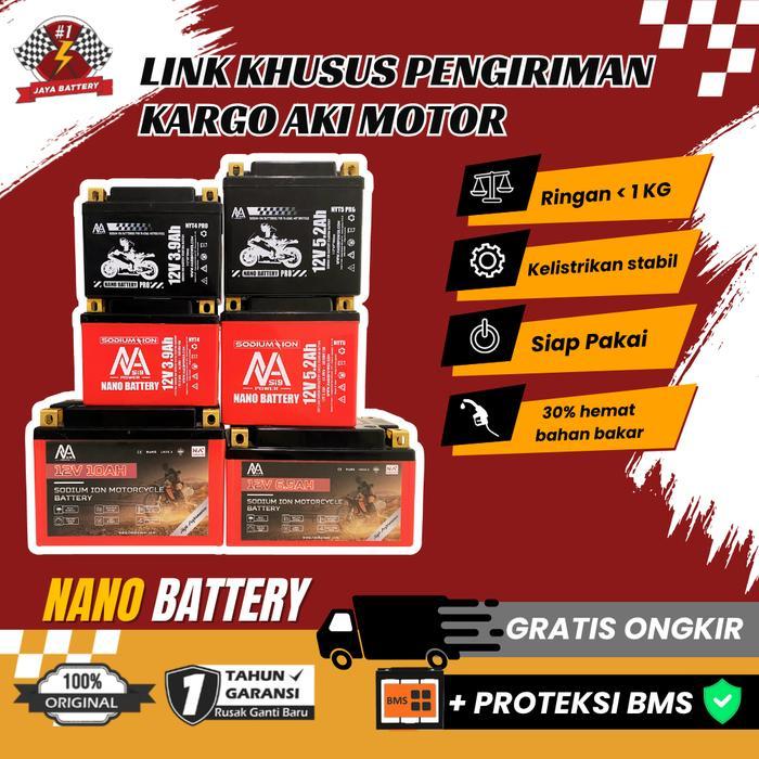 Ready Khusus pengiriman Kargo Aki Motor Nano Sodium Ion JayabatteryNano Sodium Ion Jayabattery