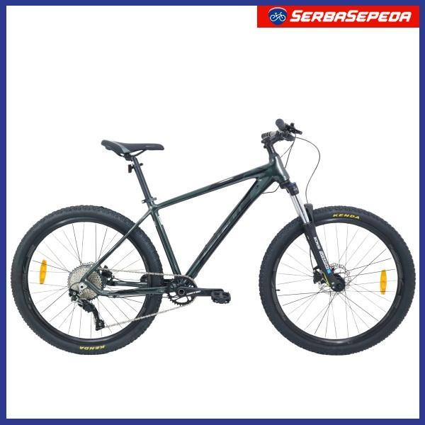 United Detroit 5.0 Sepeda Gunung MTB Ukuran 27.5 Inci Shimano SLX 11 Speed - Hijau Hitam
