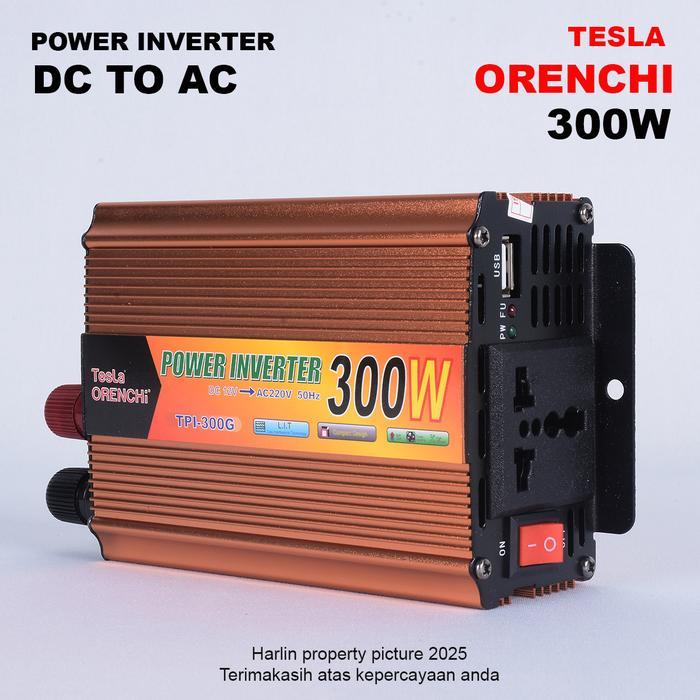Power Inverter Tesla Tpi 300G Kapasitas 300W Alat Untuk Merubah Arus Dari Dc Ke Ac