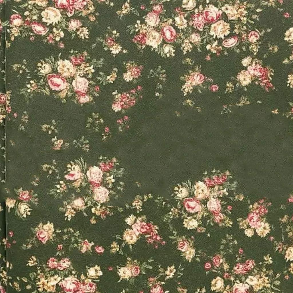 Kain Katun Jepang Kembang Kecil Rose Premium – Motif Bunga Mawar Mini Klasik Meteran 1 Meter