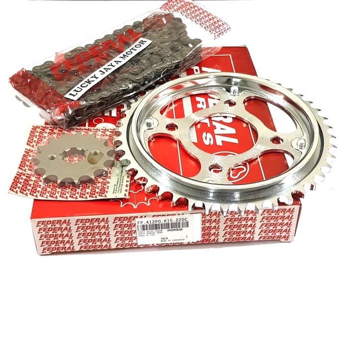 Gearset Girset Chainkit Gear Gir Set Rantai Cb150R Cb 150R Lama Old Federal