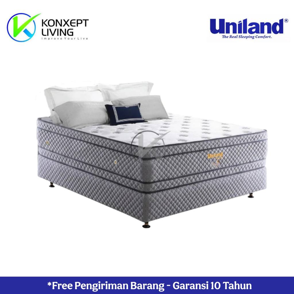 Uniland Springbed Paradise Double Plushtop Ukuran 160x200 Fullset Tanpa Sandaran