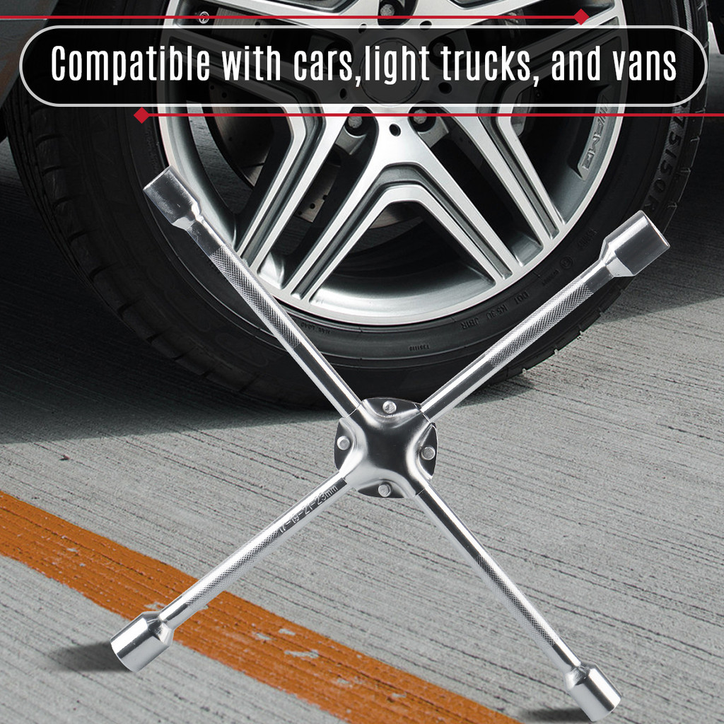 Lug Wrench, 18 Inch, Lug Nut Wrench, 4 Way Lug Wrench, Tire Iron Lug Wrench, Tire Wrench, Car Cross 