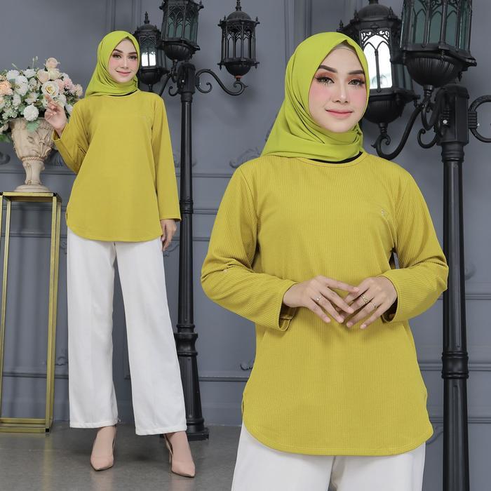 zen [NAYLA BLOUSE] KAOS ATASAN FENOMENAL WANITA LENGAN PANJANG muslim baju