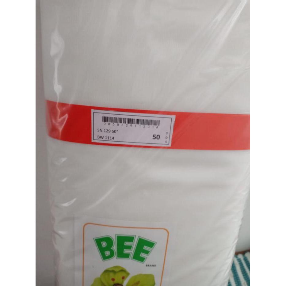 Kain Tile sovenir putih bw ( brocken white ) per Roll Abu Biru