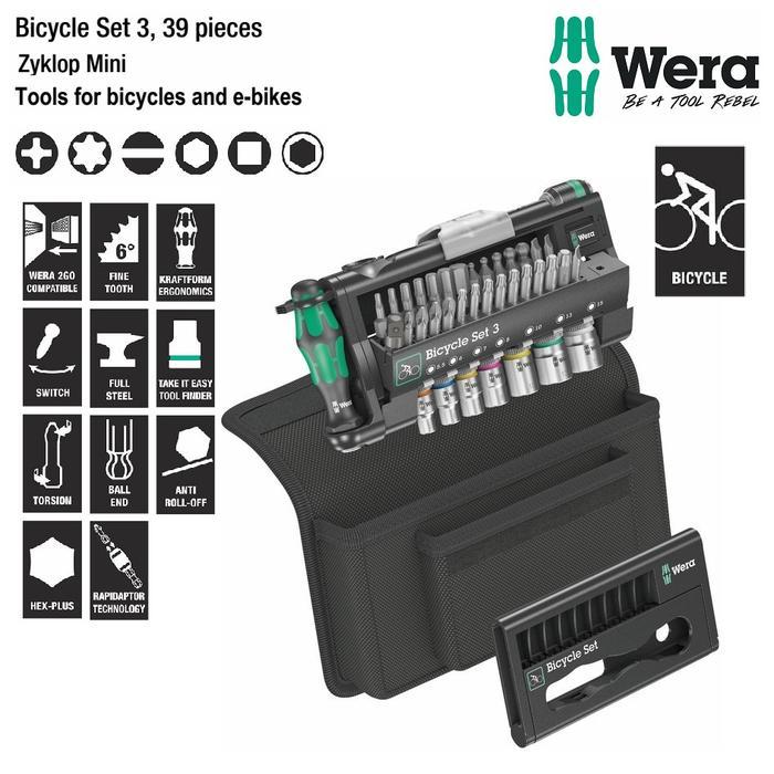 Polygon Wera 05004172001 - Tool Kit Sepeda Lengkap Set Bicycle Set 3 Wera Tools - 39 Pcs
