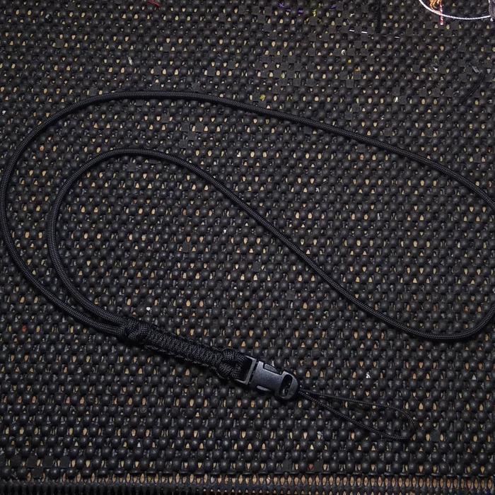 HOT SALE LANYARD PARACORD VAPE PODS ID CARD FULL BLACK TERMURAH