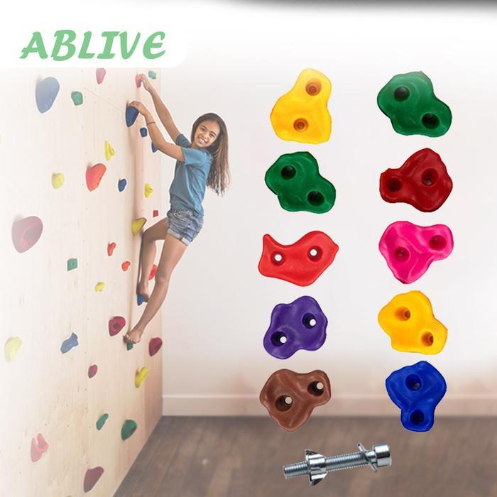 Isi10/Set Panjat Tebing Anak Poin Panjat Tebing Climbing Holds Anak Aneka Warna Wall Climbing Untuk