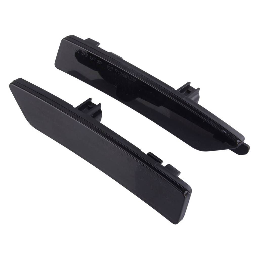 1 PAIR SMOKE BLACK FRONT REAR FENDER SIDE MARKER TURN SIGNAL LIGHT LAMP FIT FOR FORD MUSTANG 2024