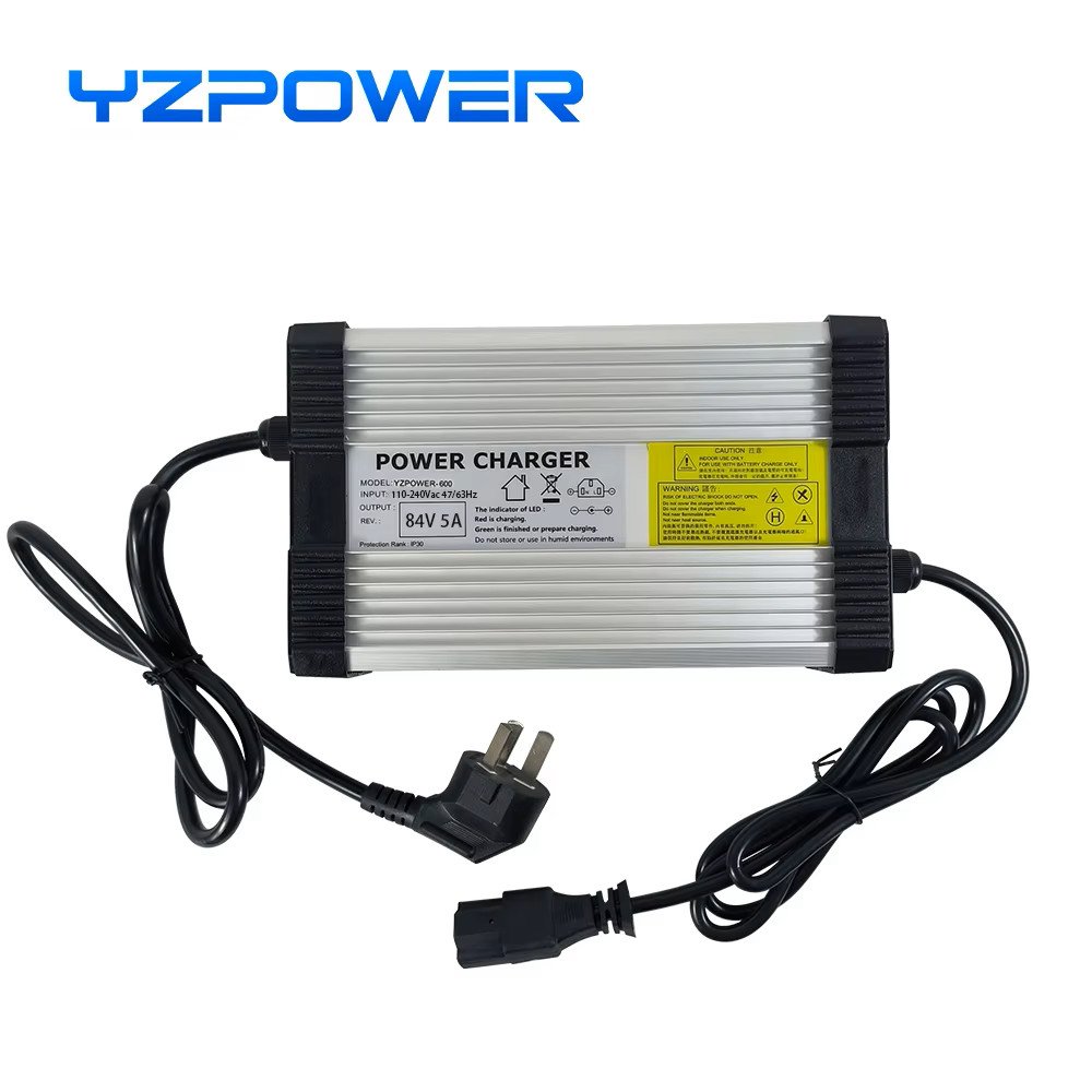 YZPOWER 84V 5A Lithium Battery Charger 20S 72V Charger Lithium Battery Pack Power Tool Universal