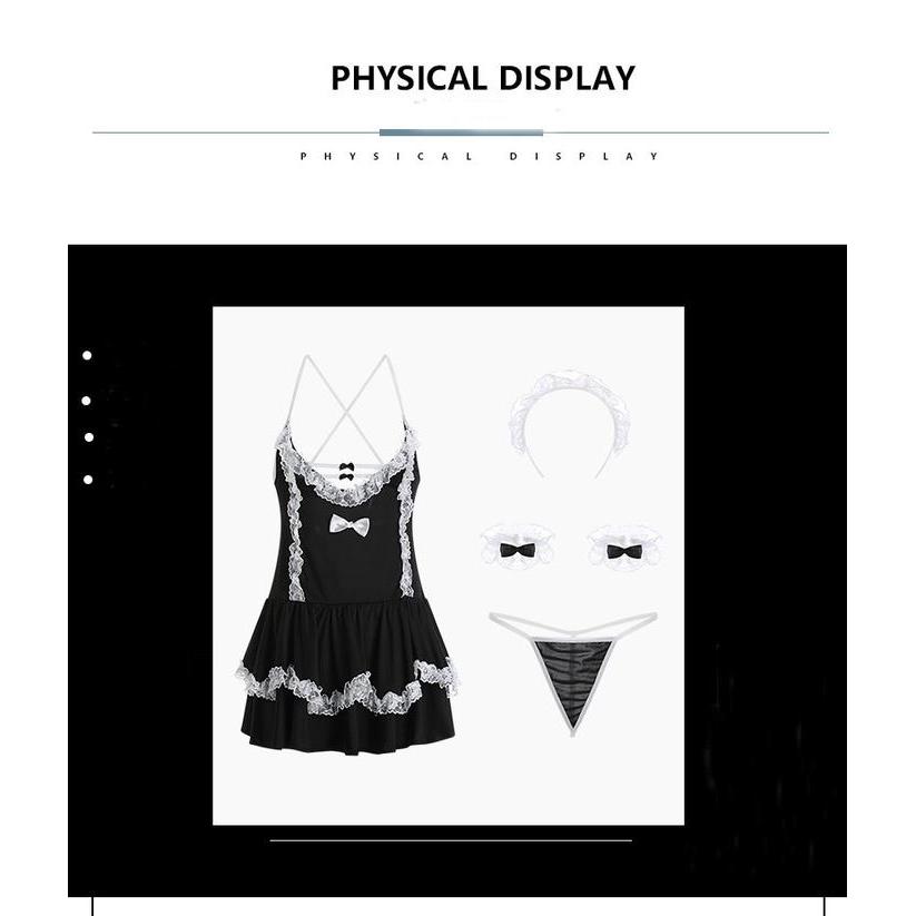 Lingerie Cosplay jumbo Anime Perancis Apron Pembantu Kostum 2A178