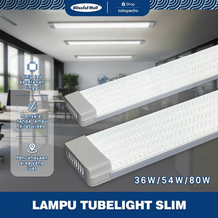 Blissful Mall Lampu TL Slim Tube Light T8 LED 36W/54W/80W/120CM CAHAYA PUTIH ALUMINIUM