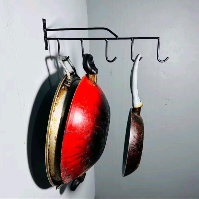 Rak Gantungan Dapur Serbaguna,Rak Wajan,Teflon Gantung Penyimpanan Dapur