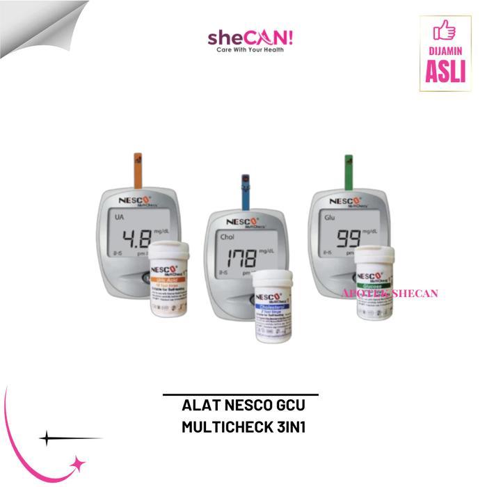 Nesco Alat Test Multichek Gcu Gula Darah, Diabetes, Kolesterol Murah 3 #Gratisongkir