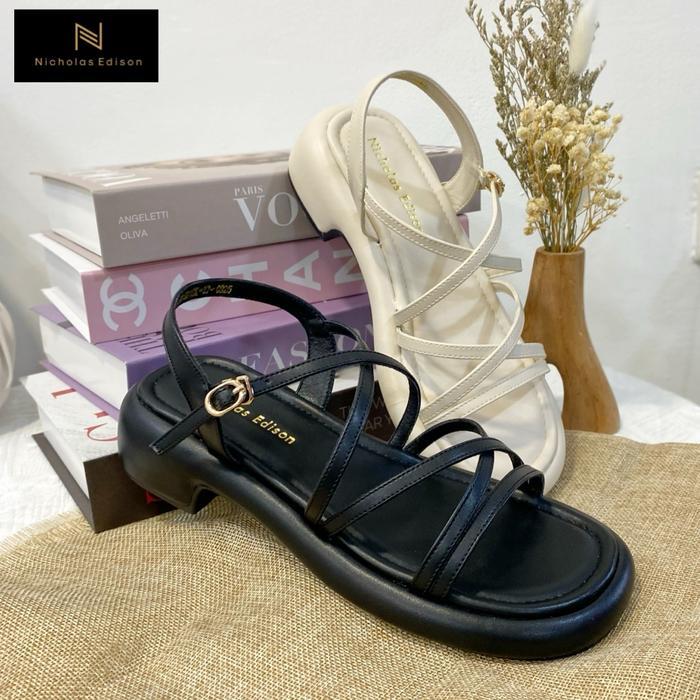 Nicholas Edison Wedge Sally Sandal Block Heels Tali Nyaman