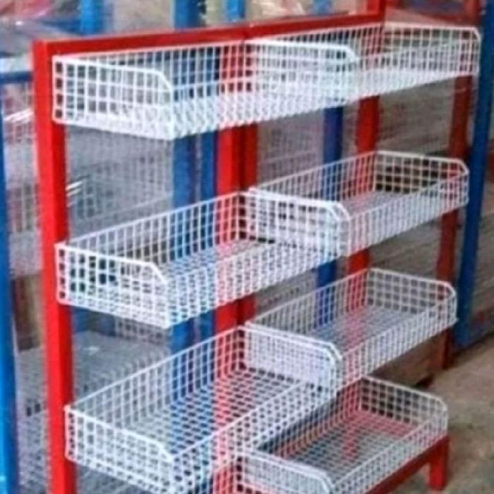 "New" RAK Ciki/chiki/Rack Snack Rak besi 4susun Bahan tebal Ukuran PxLxT 52x30x120cm