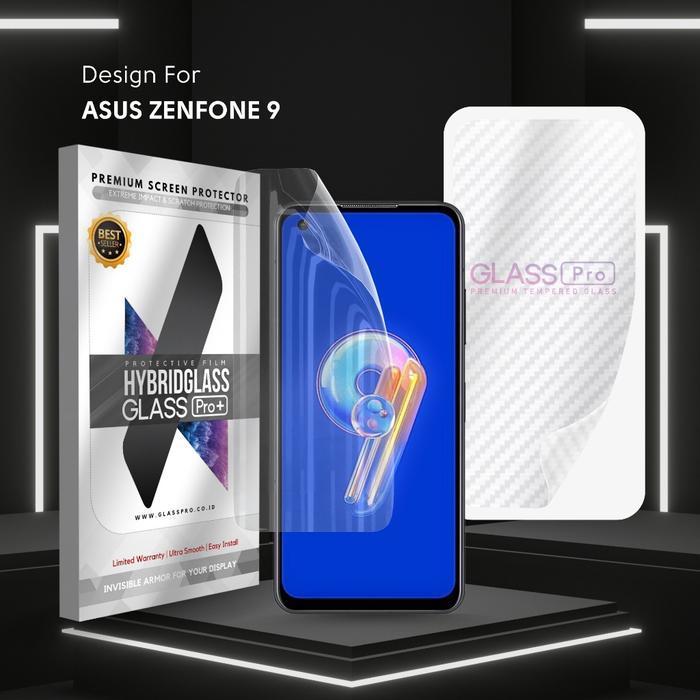 NEW PRODUK FOR ASUS ZENFONE 9 - HYBRID GLASS HYDROGEL FULL COVER DEPAN BELAKANG ANTI GORES PREMIUM