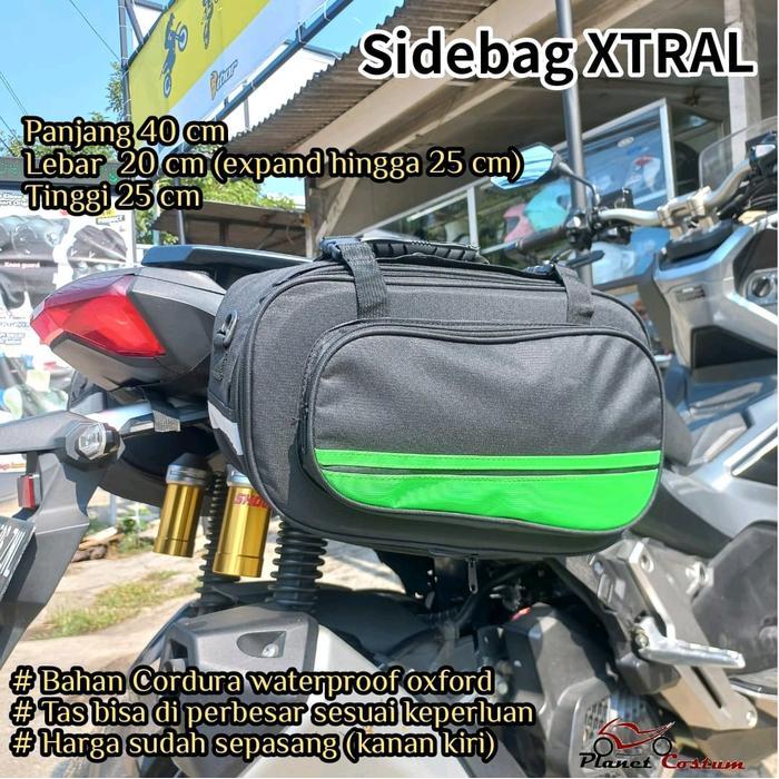Eiger Aoki Adventure PDSB5 Tas Samping Motor Xtrail Multifungsi Cordura Premium - Hitam Lis Abu