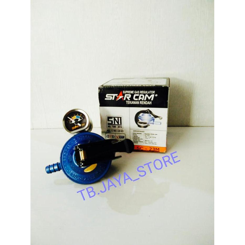 KEPALA GAS REGULATOR GAS LPG STARCAM + METER