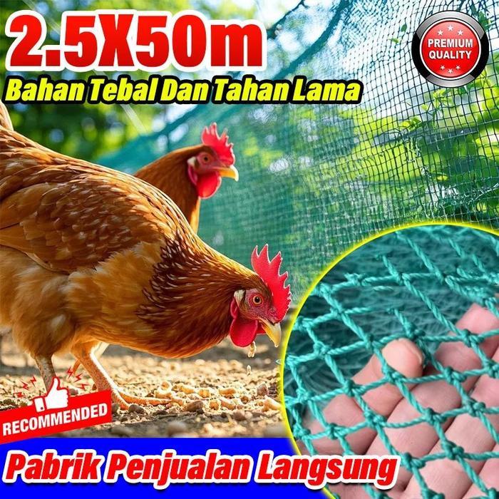 Jaring Ayam Jaring Pagar Ayam Jaring Pagar Tanaman Lebar 2.5 meter x panjang 50 meter jaring kandang