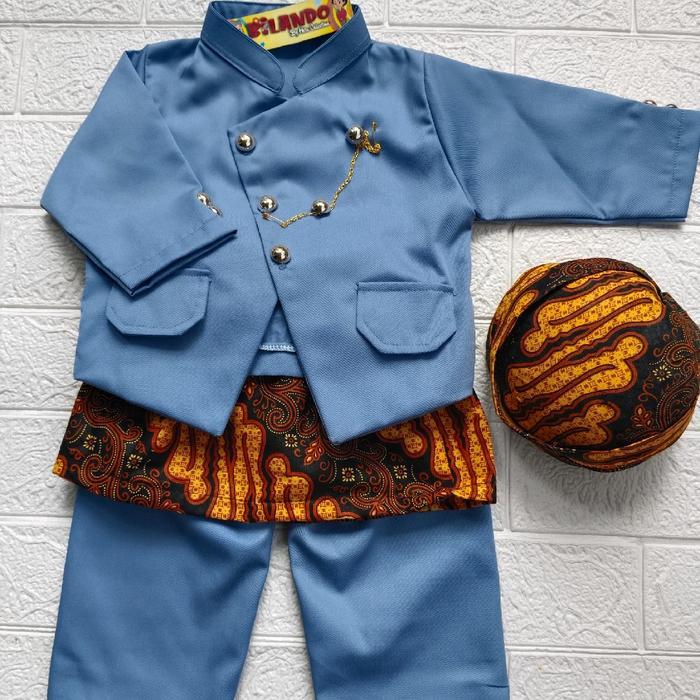 SIAPKIRIM setelan basofi bayi free blangkon//basofi anak murah//baju adat READY STOCK