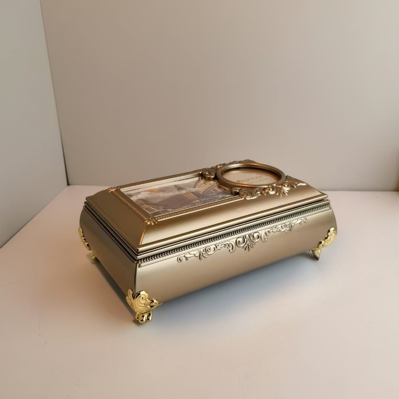 1pcs Multifunctional Jewelry Box Music Box Rotating Dancing Girl Music Box Dressing Table Ornaments