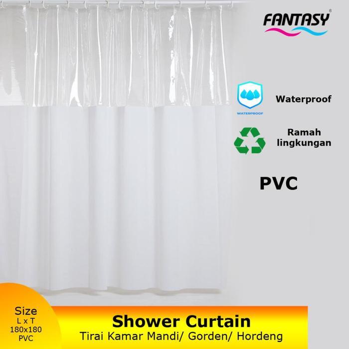 Fantasy PVC Shower Curtain Tirai Gorden Tirai Kamar Mandi Plastik