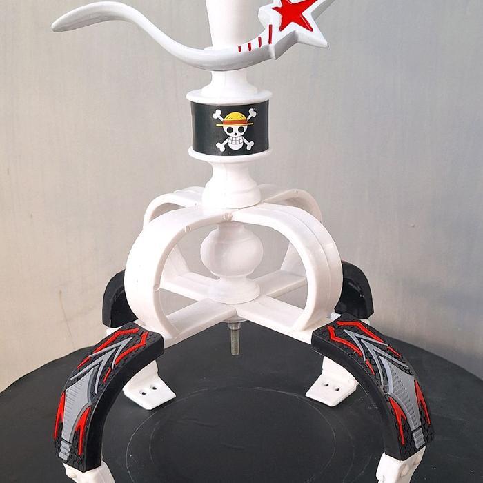 SIAPKIRIM Mahkota sangkar murai motif racing One Piece soket Fulset pion dan gantungan lipat READY