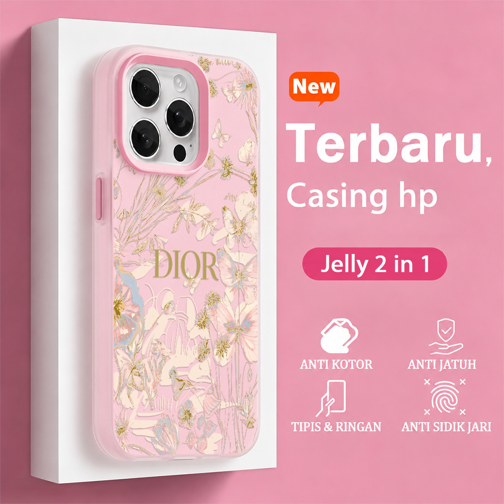Rumput Bunga Jelly 2 In 1 Dior Case Iphone 17 Pro Max 16 Pro Max 16 Plus 15 Pro 14 13 12 Pro 11 Gd2H