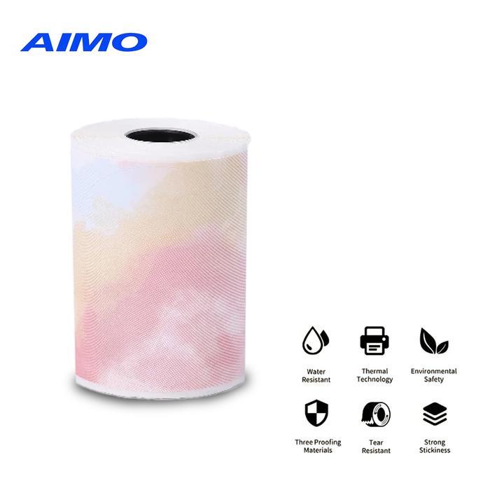 Aimo Thermal Paper 50X50Mm 140Pcs/Roll Label Sticker Compatible With M110 M108 M200 D520 Am243