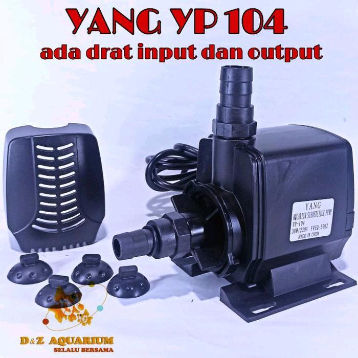 Pompa Filter Kolam Ikan YANG YP-104 Aquarium YP 104 Mesin Sirkulasi Celup YP104
