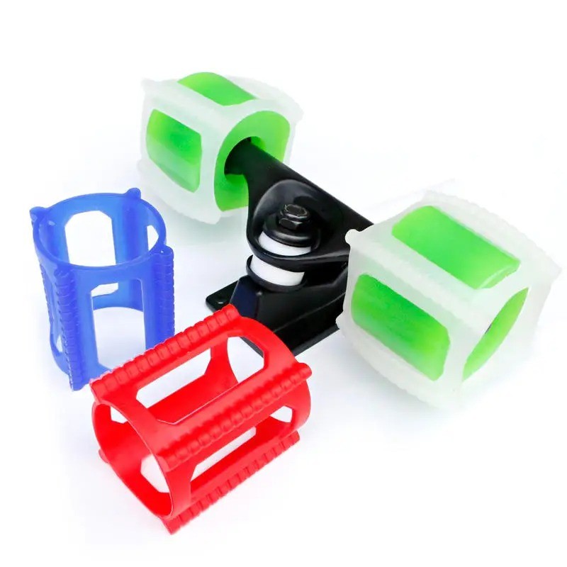 Skateboard Wheel Cover Ollie Trainer Fixator Beginner Practice Tool Double Kick Skate Wheel Lock