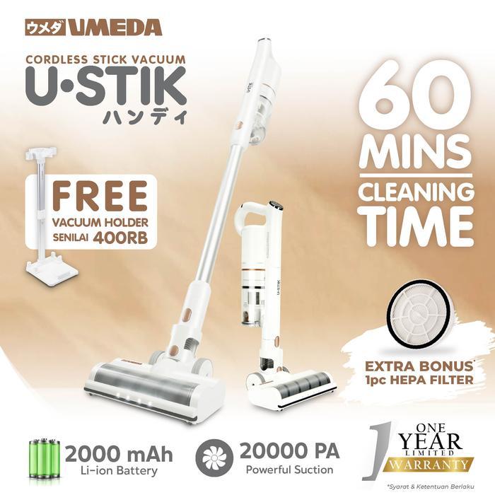 UMEDA U-STIK CORDLESS STICK VACUUM CLEANER/ UMEDA VACUUM CORDLESS