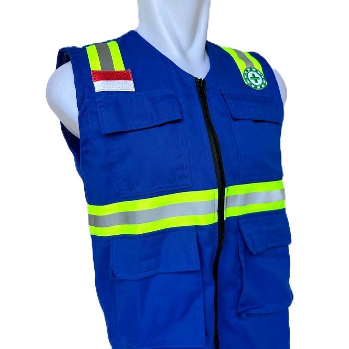 Rompi Safety/Rompi Proyek/Rompi Lapangan/Rompi Vest Tambang Pria Tebal Casual Keren