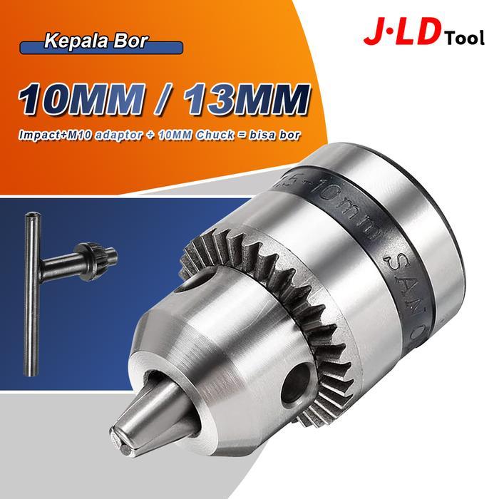 Krisbow - Kepala Bor 10Mm 3/8"Inch Drill Chuck Besi Chuck Untuk Bor Listrik Impact Wrench Dengan