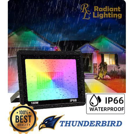 "New" Lampu Sorot RGB Outdoor Floodlight LED Tembak Warna Warni