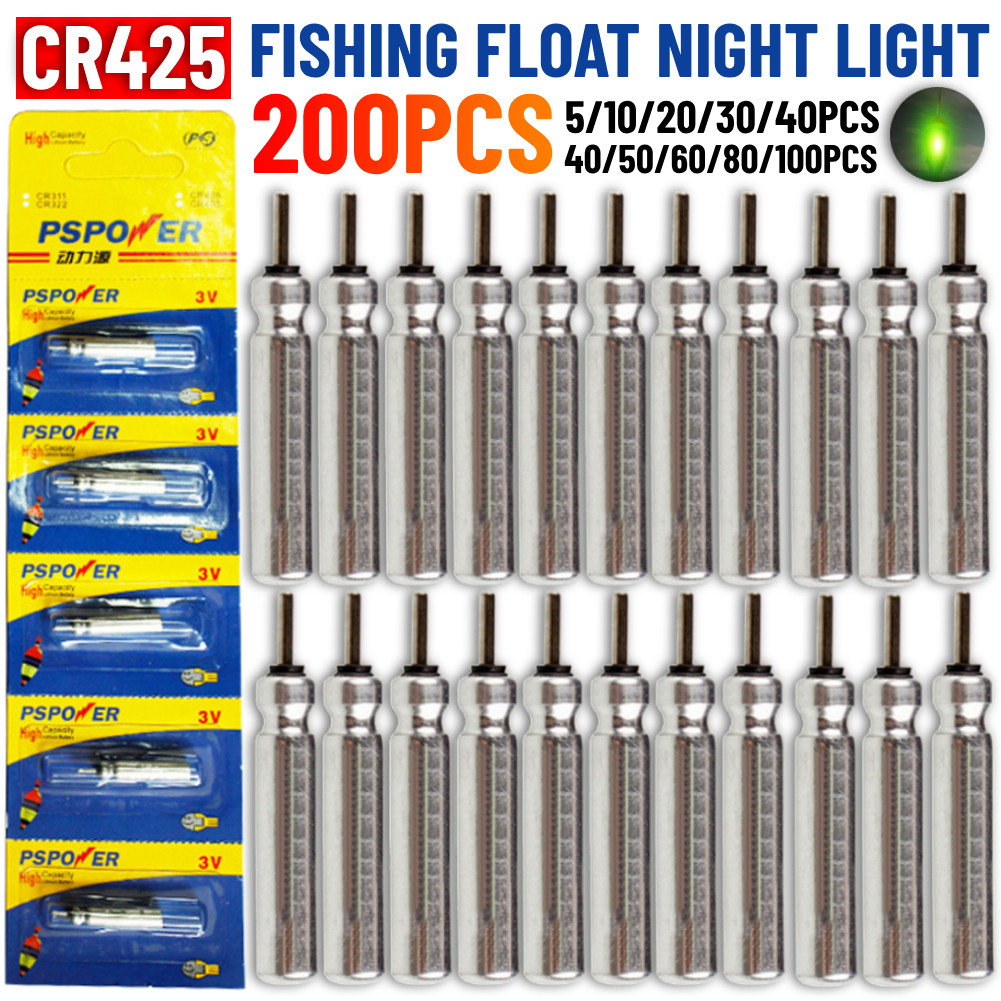 5-200PCS Luminous Electric Battery CR311 CR316 CR322 CR425 CR435 Fishing Floats Lithium Pin Battery 