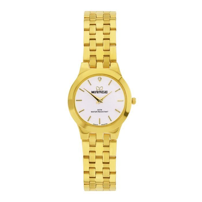 HOT SALE MIRAGE WATCH - JAM TANGAN ANALOG WANITA STAINLESS GOLD EMAS MEWAH 7397 L ORIGINAL